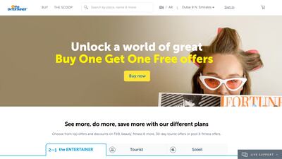The Entertainer offers two-for-one offers across a variety of sectors.