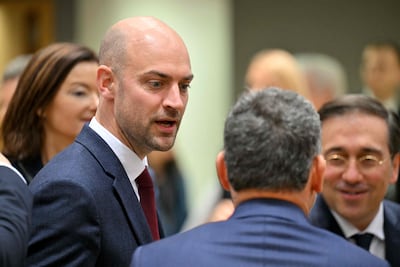France's Minister for Europe and Foreign Affairs Jean-Noel Barrot at a meeting with his EU counterparts in Brussels on December 16. AFP