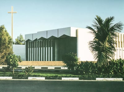 St Andrew's Church on the Corniche. It moved from there to Mushrif during the 1980s. Courtesy St Andrew's Church