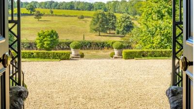 The view of the gardens from the house