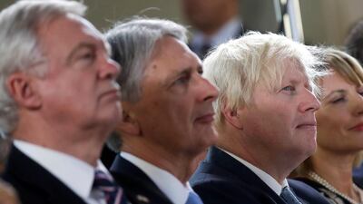 From left: David Davis, Philip Hammond and Boris Johnson were all involved in plots against Theresa May. REUTERS/Alessandra Tarantino/Pool