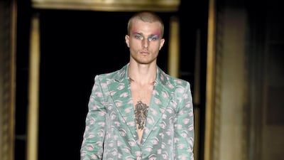 A model walks the runway for Christian Siriano during New York Fashion Week September 2019. Photo: Fernanda Calfat / Getty Images for NYFW: The Shows / AFP