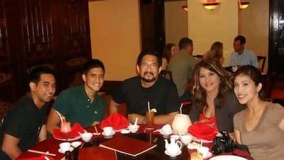 Sons Joseph Luke and Joseph Louis, Pablo Varona and his wife Lorna, and one of two daughters, Maria Lourdes.