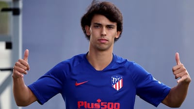 Atletico Madrid's striker Joao Felix during a training session. EPA