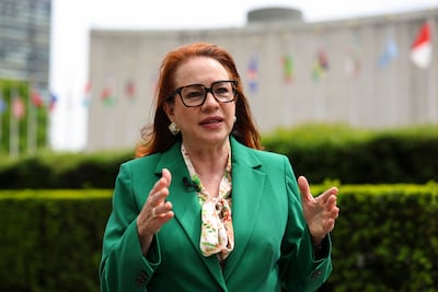 Former Ecuadorian foreign minister Maria Fernanda Espinosa is a candidate for the position of UN secretary general. AFP