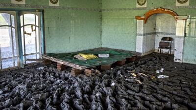 The interior of a mosque destroyed by the 2006 mudflow, blamed on the Indonesian oil and gas company Lapindo Brantas, which refutes the claim. Ulet Ifansasti / Getty Images