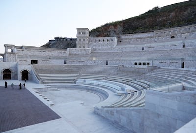 The Roman-style amphitheatre is set against the backdrop of the Hajar Mountains. Pawan Singh for The National