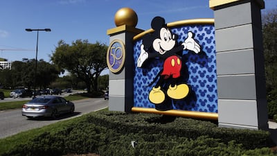 A view of the entrance to Walt Disney World in Orlando, Florida. AFP