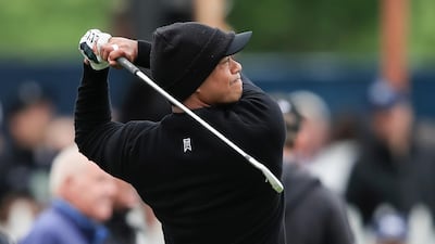 Tiger Woods puts in the work on the driving range ahead of the 2019 PGA Championship. EPA