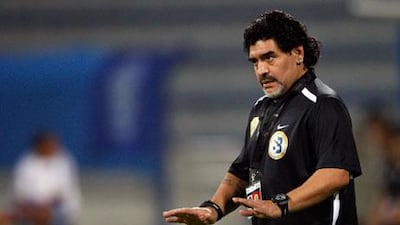 Diego Maradona has been Al Wasl manager for a year.