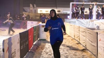 DEWA employee competes on the last day of the Dubai Government Games held at Kite Beach, Dubai on May 12, 2018. DEWA won second place. Reem Mohammed / The National