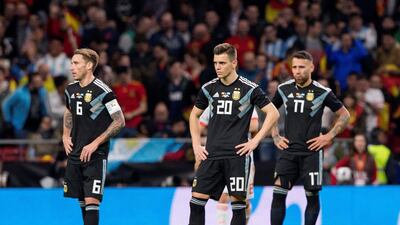 It was a frustrating night for Argentina against Spain as they were beaten 6-1. Rodrigo Jimenez / EPA
