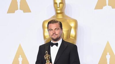 Leonardo DiCaprio wins the Best Actor award for The Revenant. Jason Merritt / Getty Images / AFP