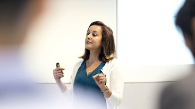 Sona Sherratt designs executive education programmes at Ashridge Executive Education. Reem Mohammed / The National