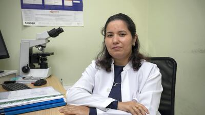 Dr Ruchi Nasa, pathologist, at the Medeor Hospital in Dubai, says staff have been made aware and are prepared for any potential local cases of coronavirus. Antonie Robertson / The National