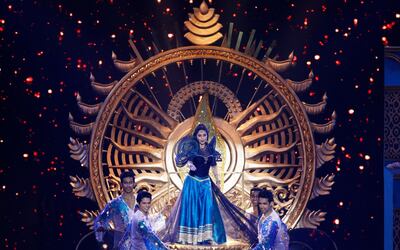 Bollywood actress Madhuri Dixit performs. AP