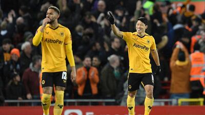 Hwang Hee-chan (Guedes 63’) 7 - Rewarded for his work ethic with a goal when running directly at the Liverpool defence before continuing his run to get onto the end of a cross. AFP