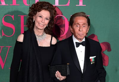 Valentino with Italian actress Sophia Loren in 2019. AFP