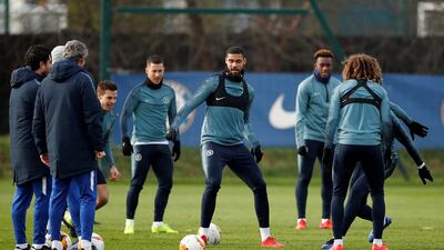 Chelsea Training - Cobham Training Centre, Stoke D'Abernon, Cobham, Britain - February 13, 2019 Chelsea's Ruben Loftus-Cheek during training Action. Reuters