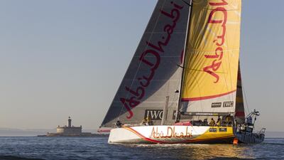 Abu Dhabi Ocean Racing's Azzam has a six-point lead at the top of the 2014/15 Volvo Ocean Race. Photo Courtesy / Volvo Ocean Race