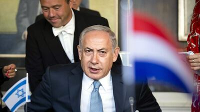 Israeli prime minister Benjamin Netanyahu visiting the Dutch parliament at the Binnenhof, in the Hague, the Netherlands, on September 7, 2016. Bart Maat / EPA