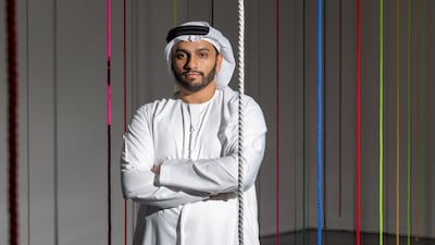 Ahmad AlAttar’s Human in the Loop asks whether we can control an unseen algorithm or it learns how to guide us. Ryan Lim for The National
