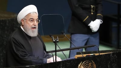 Iranian President Hassan Rouhani addresses the General Debate of the General Assembly of the United Nations at United Nations Headquarters in New York. EPA