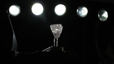 A diamond being scanned at Almas Diamond Services in JLT, Dubai. All photos: Pawan Singh / The National