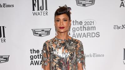 Thandie Newton arrives. AP