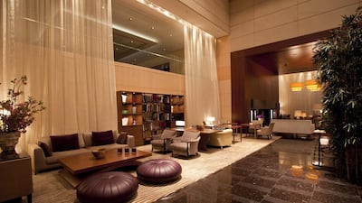 The lobby lounge at Park Hyatt Zurich. Courtesy Hyatt Corporation