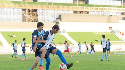 Sharjah native Rashid Al Hammadi, right, is off to Spain to take part in a training camp before La Liga scouts. Courtesy Inspiratus