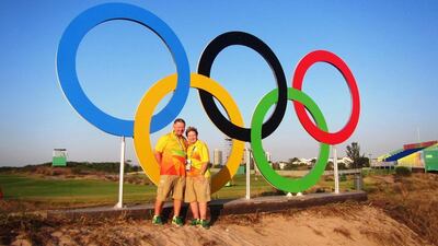 Volunteers Norman Labbe and Susan Ward at the Olympic Golf Course in Rio de Janeiro. Courtesy Norman Labbe and Susan Ward