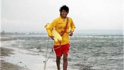 Imtiyaz Saberi, 17, could not swim or speak English when he arrived in Melbourne.
