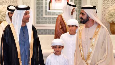 Sheikh Mohammed bin Rashid, Vice President and Ruler of Dubai, and Sheikh Hazza, National Security Advisor, attended the wedding of Sheikh Suhail bin Ahmed bin Juma Al Maktoum to the daughter of the Dubai Ruler. Wam