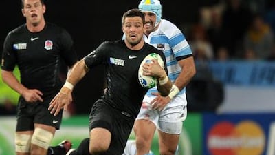 Ben Foden runs with the ball for England during their win against Argentina at the World Cup.