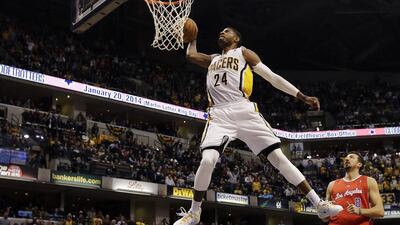 Paul George is tied for eighth in the NBA in scoring average with 23.2 points per game. AJ Mast / AP