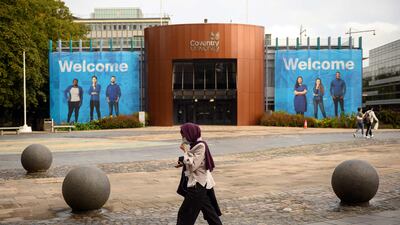 Coventry University. A visa ban on most relatives of students in the UK is reflected in the immigration numbers. AFP