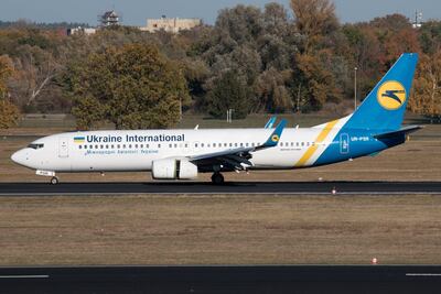 The Ukraine International Airlines Boeing 737-800 with the registration UR-PSR, at Berlin's Tegel airport on October 31, 2018. Reuters