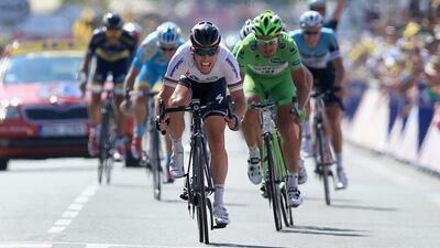 Sprint king Mark Cavendish will be speeding through Dubai as part of the Dubai Tour this week. Doug Pensinger / Getty Images
