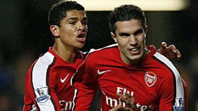 Robin van Persie, right, was Arsenal's saviour.