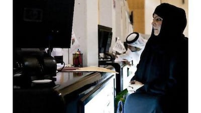 Dr Tarfa Al Sheryani registers as a candidate for the FNC elections next month. She is one of 85 female candidates seeking one of the 20 seats on the council, compared with the 63 who contested in 2006. Lee Hoagland / The National