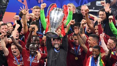 Klopp lifts the European Cup. Getty