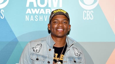 Jimmie Allen attends virtual radio row during the 55th Academy of Country Music Awards at Gaylord Opryland Resort & Convention Centre on September 15, 2020 in Nashville, Tennessee. AFP