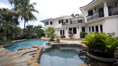 The back yard and pool area. AP