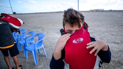 Pupils are dressed in PFD life vest for their lessons.