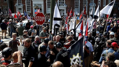 White nationalists rally in Charlottesville earlier this year. Reuters