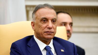 Iraqi Prime Minister Mustafa Al Kadhimi meets with President Donald Trump in the Oval Office of the White House, Thursday, August 20, 2020, in Washington. AP Photo