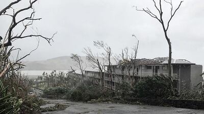 Roofs missing from buildings on Hamilton Island on March 29, 2017 after the area was hit by Cyclone Debbie. Jon Clements/AFP