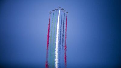 The Al Fursan Aerobatics team putting on a show. Lee Hoagland / The National