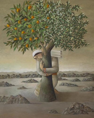 From the River to the Sea (2021) by Sliman Mansour. Photo: Sliman Mansour